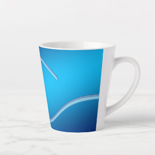 Blue Background Abstract Design Banner Latte Mug