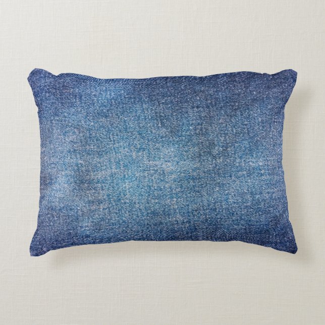 Blue background, denim jeans texture background. D Decorative Cushion (Front)