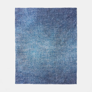 Blue background, denim jeans texture background. D Fleece Blanket