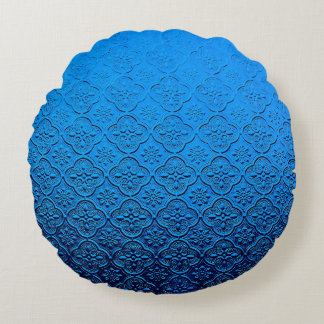 blue background round cushion