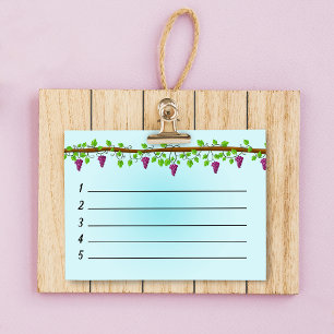 Blue background with vines 4" x 3" post-it notes