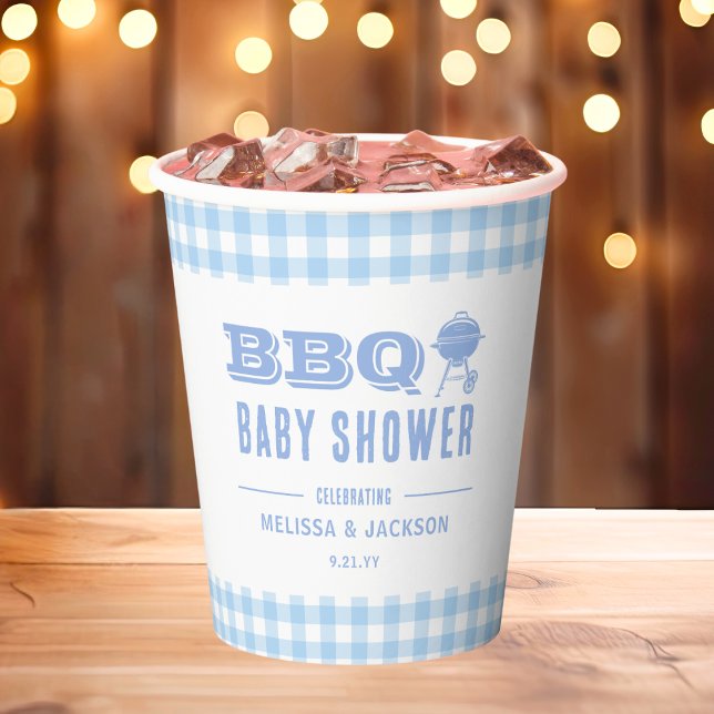 Blue Backyard BBQ Baby Shower  Paper Cups (Creator Uploaded)