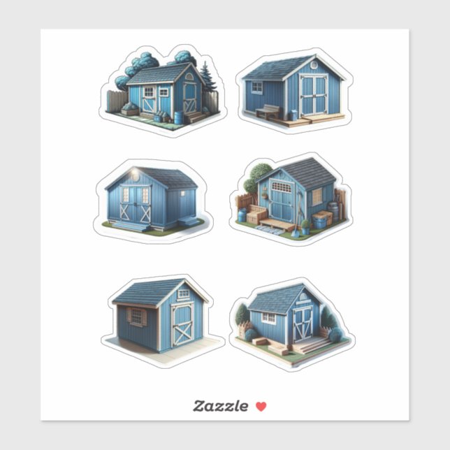Blue Backyard Shed  (Sheet)