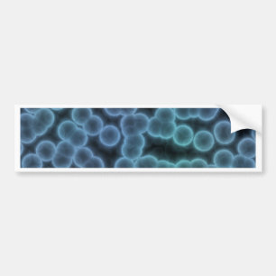 Blue bacteria background bumper sticker