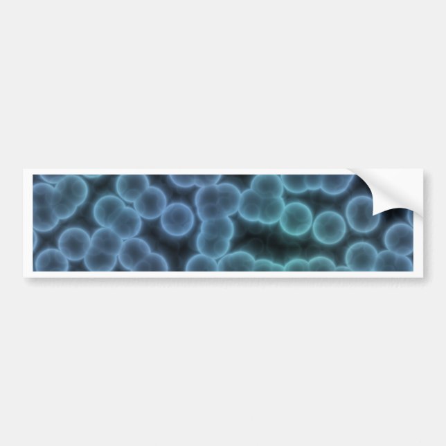 Blue bacteria background bumper sticker (Front)