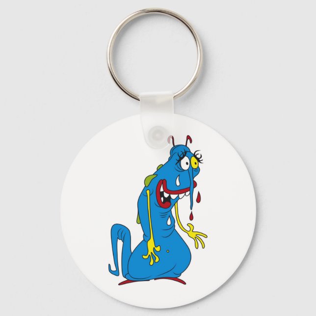 Blue bacteria key ring (Front)
