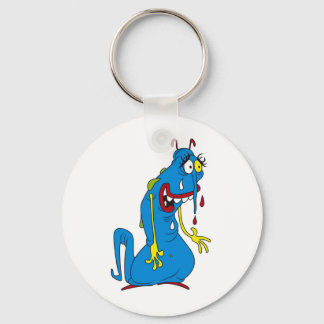 Blue bacteria key ring