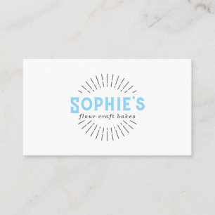Blue Baker Bakery Logo Business Card
