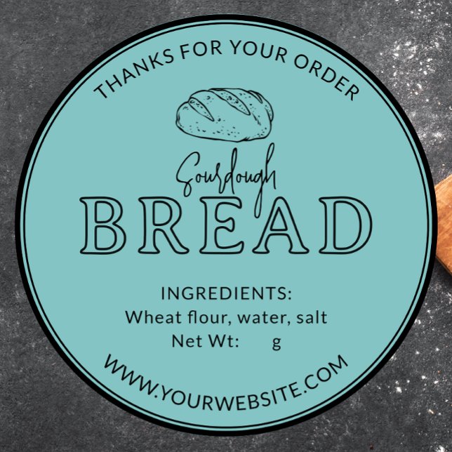 Blue Bakery Sourdough Bread Thank You Sticker (Creator Uploaded)