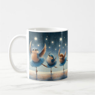 Blue Ballet Birds Coffee Mug