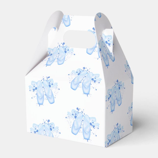 Blue Ballet Birthday Pointe Shoes Favour Box (Front Side)