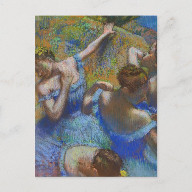 Blue Ballet Dancers Edgar Degas Postcard (Front)
