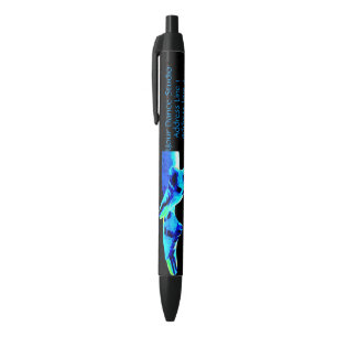 Blue Ballet Pointe Slippers Personalised Black Ink Pen