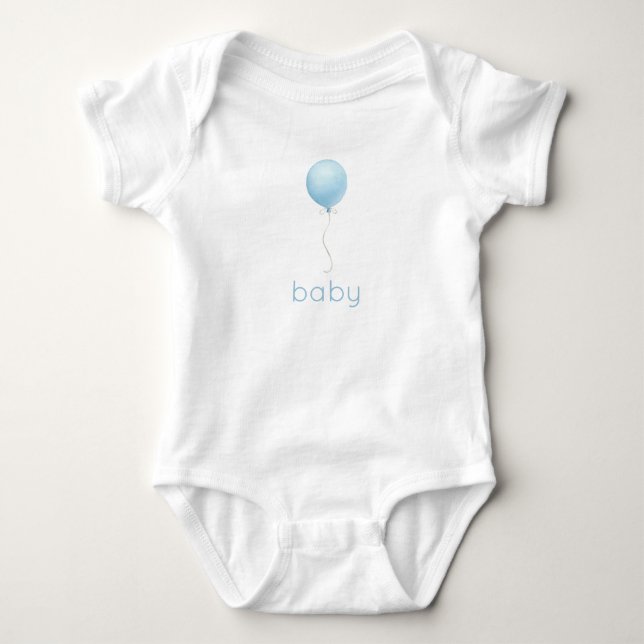 Blue Balloon Baby Bodysuit (Front)