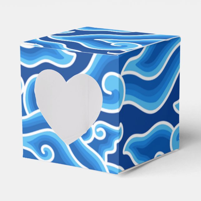 blue balloon favour box (Front Side)