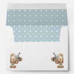 Blue Balloon Hedgehogs Celebration Envelope