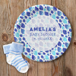 Blue Balloon Pattern Baby Girl Baby Shower Paper Plate<br><div class="desc">Blue Balloon Pattern Baby Boy Baby Shower Party Plates. Cute blue balloon pattern. Add your name and date.</div>