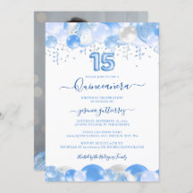 Blue Balloon Sparkle Quinceañera Photo