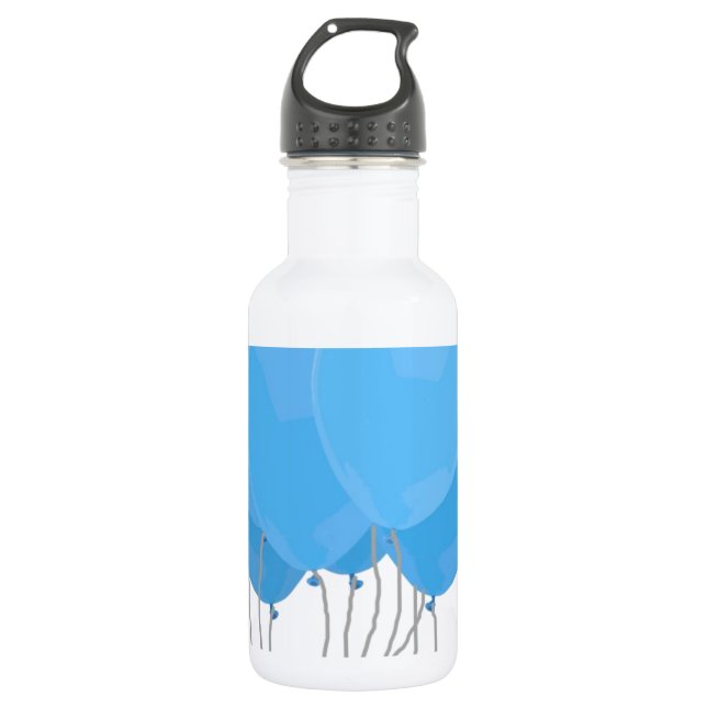 Blue Balloons 532 Ml Water Bottle (Front)