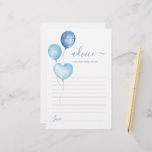 Blue balloons boy Advice for Mum To Be card