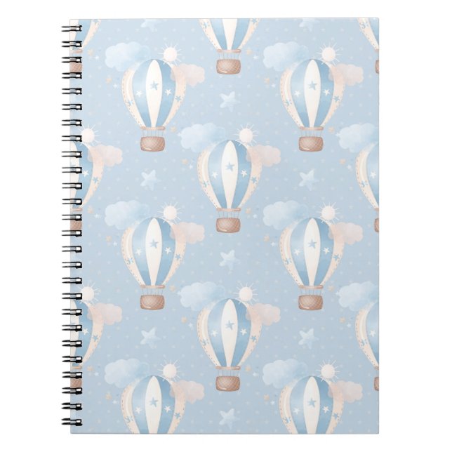 Blue Balloons Pattern Notebook (Front)