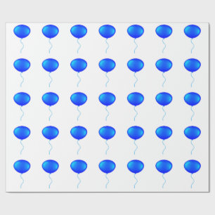 Blue Balloons Wrapping Paper