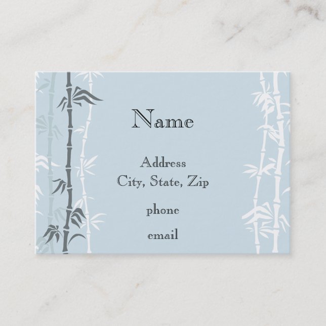 Blue Bamboo Business Card (Front)