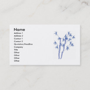 Blue bamboo business card