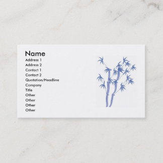 Blue bamboo business card