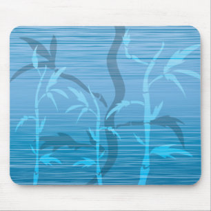 Blue Bamboo Mouse Pad