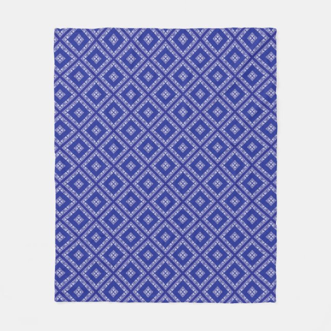 Blue Bandanna Design Fleece Blanket (Front)