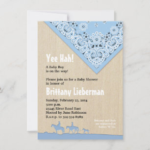 Blue Bandanna Invitation