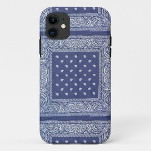 blue bandanna iphone case cover