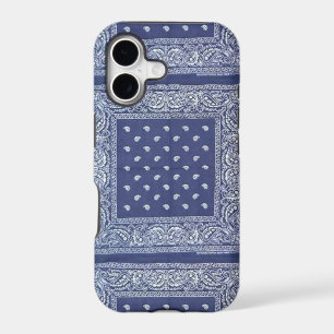 blue bandanna iphone case cover