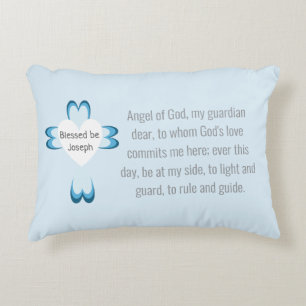 Blue Baptism Accent Pillow for Boys