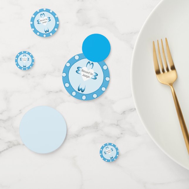 Blue Baptism Party Confetti for Boys (Group)
