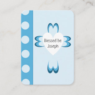 Blue Baptism Prayer Card for Boys