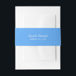 Blue Bar Mitzvah Invitation Belly Band<br><div class="desc">Light blue invitation belly band.</div>