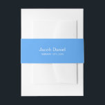 Blue Bar Mitzvah Invitation Belly Band<br><div class="desc">Light blue invitation belly band.</div>