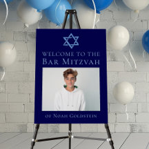 Blue Bar Mitzvah Photo Star of David Party