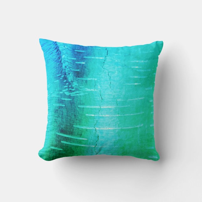 Blue Bark Photograph Cushion (Front)