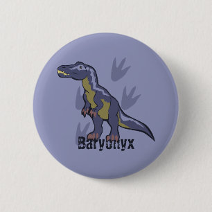 Blue Baryonyx 6 Cm Round Badge