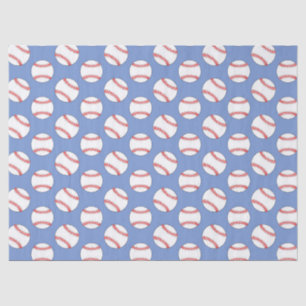 Blue baseball sports pattern tissue paper