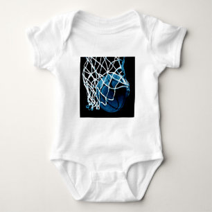 Blue Basketball Baby Bodysuit