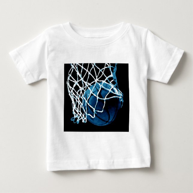 Blue Basketball Baby T-Shirt (Front)