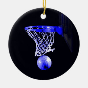 Blue Basketball Christmas Ornaments