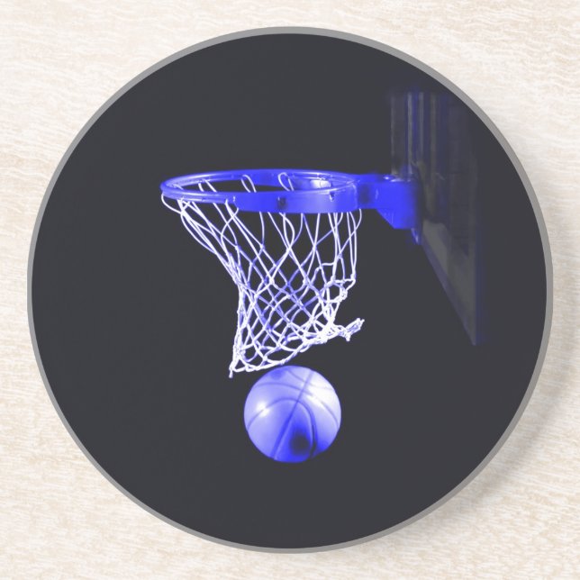 Blue Basketball Christmas Ornaments Coaster (Front)