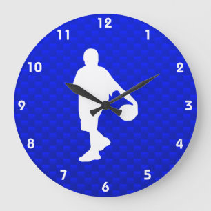 Blue Basketball Large Clock