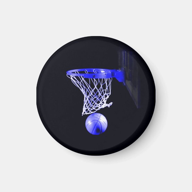 Blue Basketball Magnet (Front)