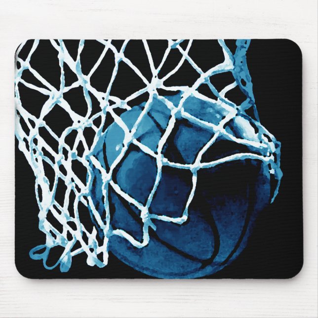 Blue Basketball Mouse Pad (Front)
